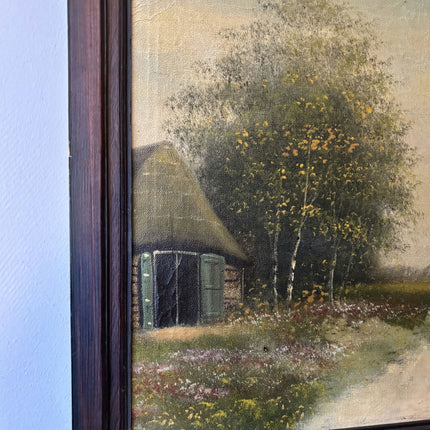 Vintage Oil Painting "Country Pathway" Marvelous Medium Art - HollandArtShop