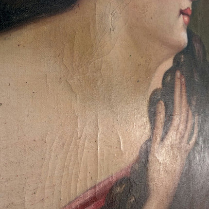 Vintage Oil Painting Portrait "Elegant Profile" Original Medium Art - Holland Art Shop