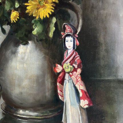Willy Fleur (1888 - 1967) Original Oil Painting Floral Still Life Signed - HollandArtShop