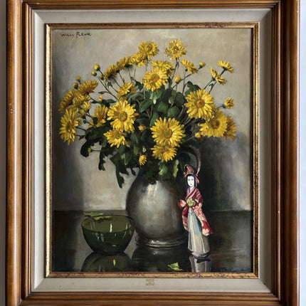Willy Fleur (1888 - 1967) Original Oil Painting Floral Still Life Signed - HollandArtShop