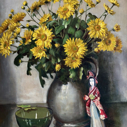 Willy Fleur (1888 - 1967) Original Oil Painting Floral Still Life Signed - HollandArtShop