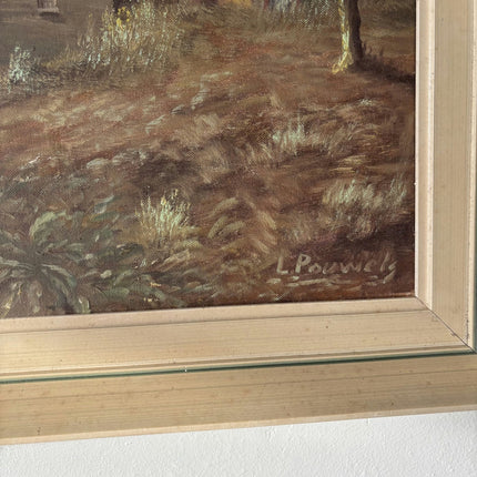 Wonderful Landscape Oil Painting "Watermill Structure" Authentic Large Art - HollandArtShop