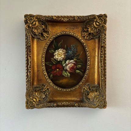 Wonderful Oil Painting Flowery Still Life "Floral Arrangement" Small Artwork - Holland Art Shop