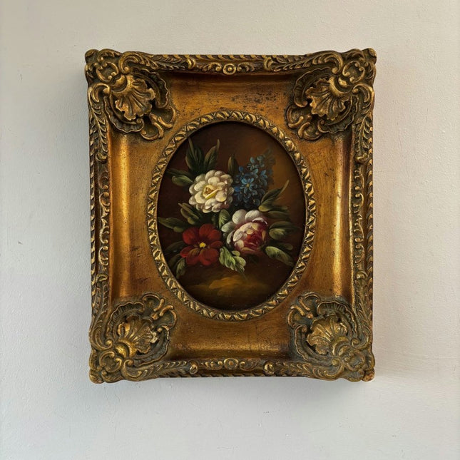 Wonderful Oil Painting Flowery Still Life "Floral Arrangement" Small Artwork - Holland Art Shop