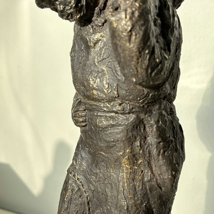 Wonderful Portrait Sculpture "Barrel Carrier" Antique Small Artwork - HollandArtShop