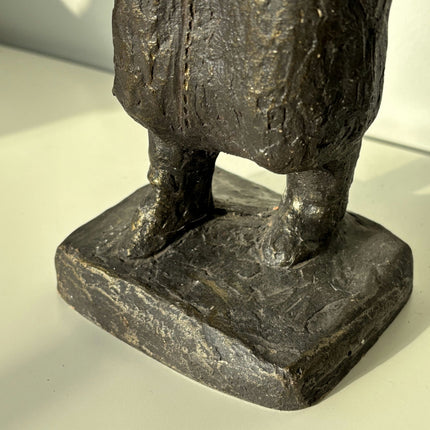 Wonderful Portrait Sculpture "Barrel Carrier" Antique Small Artwork - HollandArtShop