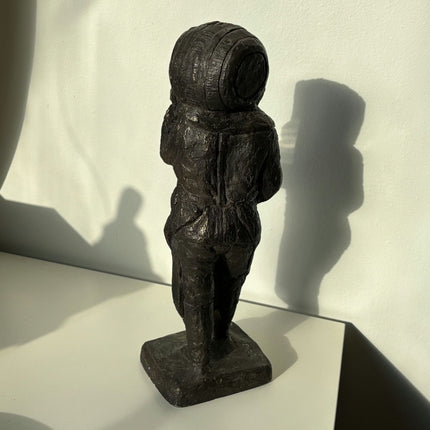 Wonderful Portrait Sculpture "Barrel Carrier" Antique Small Artwork - HollandArtShop