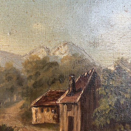 Classic Landscape Oil Painting "Gilded Frame" Original Small Art Holland Art Shop