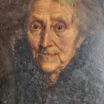 19th Century Antique Portrait Oil Painting "Elderly Man" Artwork Holland Art Shop