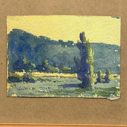 Rustic Landscape Aquarel "Wooden Frame" Classic Small Art Holland Art Shop