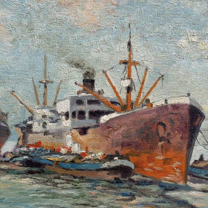 Elegant Still Life Oil Painting "Painted Ship" Handcrafted Artwork Holland Art Shop