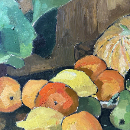 Year 1960 Colorful Still Life Oil Painting Framed Unique Hand Made Panel Art - HollandArtShop