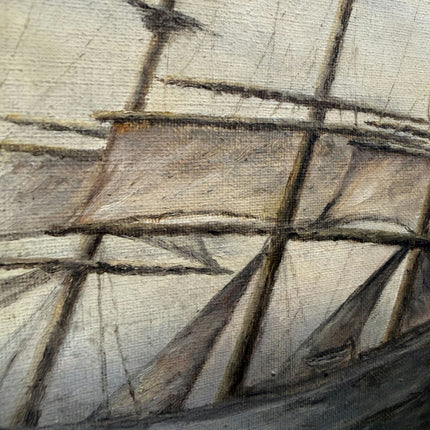 Expressive Seascape Oil Painting "Sailing Ship" Classic Large Artwork Holland Art Shop