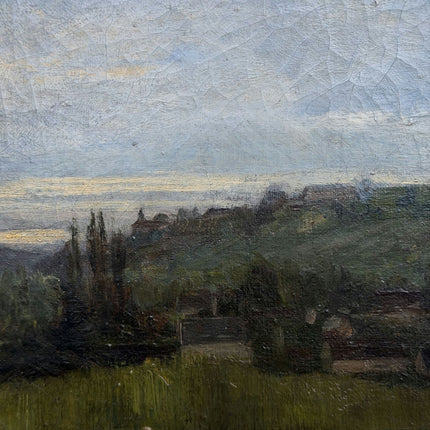 19th Century Antique Landscape Oil Painting "Gilded Frame" Large Art Holland Art Shop